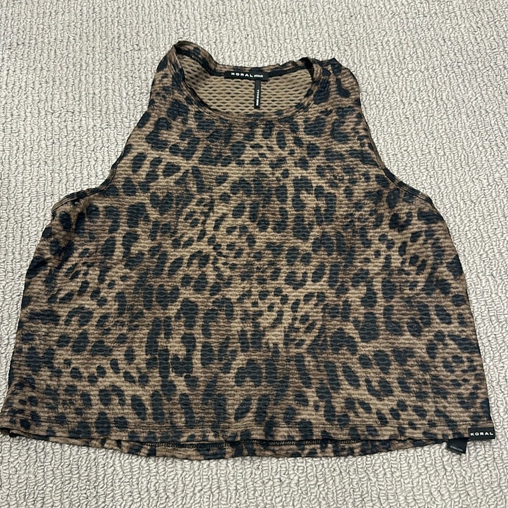 KORAL work out tank / leopard print / women’s size M
